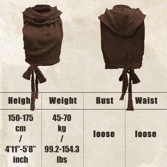 ⚡Women's Dark Brown Crop Tank Boho Open Back Cross Wrap Swim Cover Up Top - Picture 3 of 7